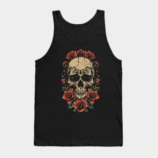 skull and roses Tank Top